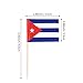 JAVD CYPS 100 Pcs Cuba Flag Cuban Toothpick Flags Small Mini Stick Cupcake Toppers Cuban FlagsCountry Picks Party Decoration Celebration Cocktail Food Bar Cake Flags - Image 3