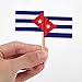JAVD CYPS 100 Pcs Cuba Flag Cuban Toothpick Flags Small Mini Stick Cupcake Toppers Cuban FlagsCountry Picks Party Decoration Celebration Cocktail Food Bar Cake Flags - Image 5