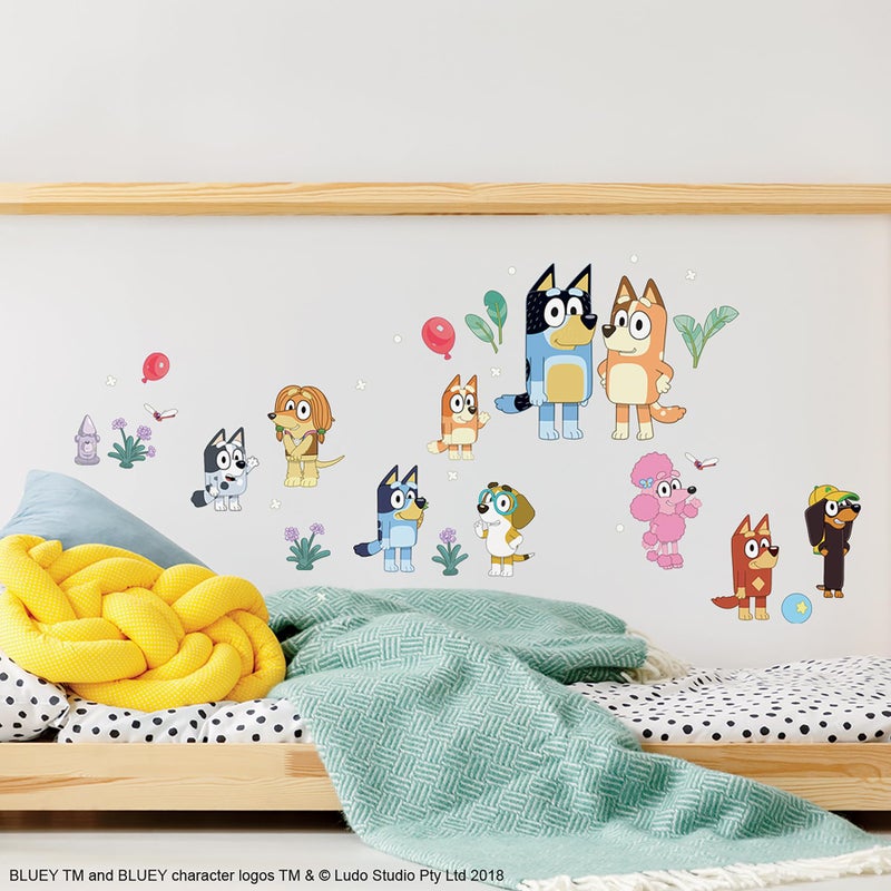 RoomMates Bluey Family and Friends Peel and Stick Wall Decals, RMK5457SCS - Image 1