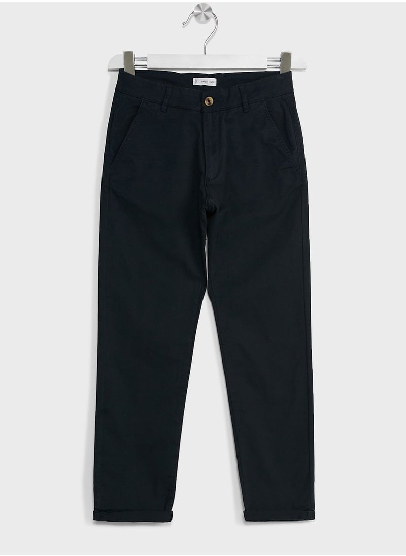 MANGO Youth Essential Chino Pants  - Image 1