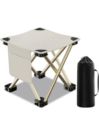 Folding Camping Chair for Adults, Portable Folding Small Chair, Camp Stool for Camping Fishing Hiking Gardening and Beach, Camping Seat with Carry Bag , White - pzsku/Z79C0041171952E163325Z/45/_/1721391391/58d4b2d0-c1e2-4a46-b0ca-13cac123b22d