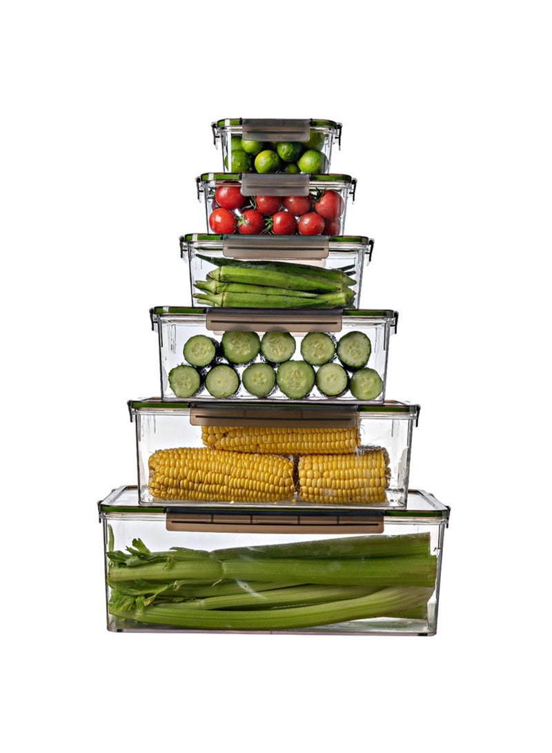 Brown 5600 Ml Airtight Food Storage Containers With Lids Bpa-Free Storage Boxes Stackable Kitchen And Pantry Organizers For Cereals, Dry Food, Flour And Sugar For Kitchen Organization, Lunch