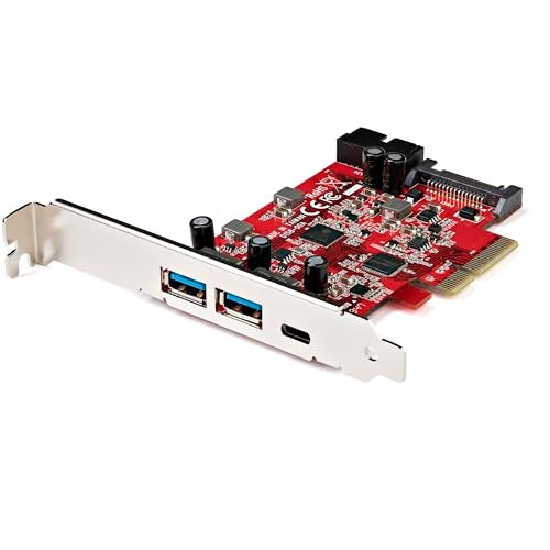Startech.com 5Port USB PCIe Card 10Gbps USB 31 Gen 2 PCIe Card w 1x USBC 2X USBA 1x 2 Port IDC Internal 5Gbps USB Header Expansion USB C PCI Express Controller Card - Image 1