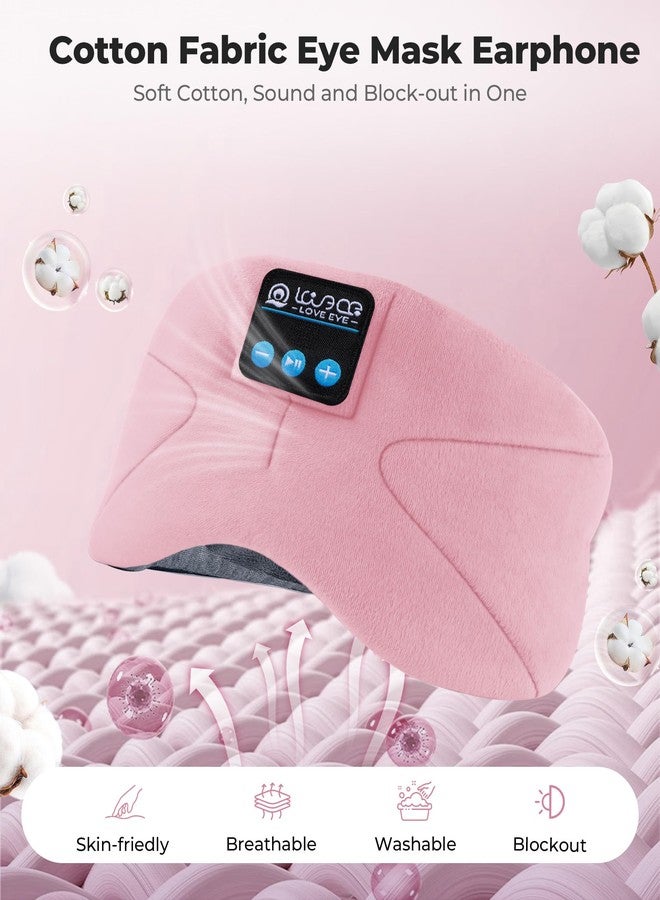 LOVE EYE Sleep Headphones Bluetooth 5.4 Sleeping Eye Mask Wireless Music Earphones with HD Speakers for Side Sleepers Total Blackout Cotton Mask for Travel, Home, Office, Unique Gifts - Image 3