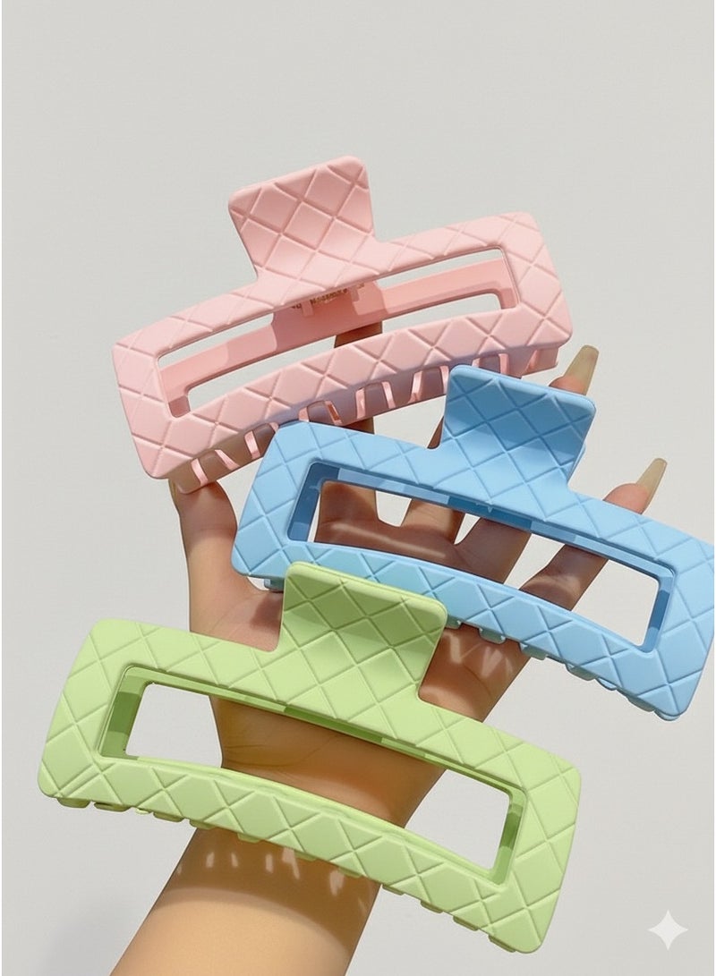 طقم 3 قطع توكة وقفّاش شعر – 12 لون عصري يناسب كل إطلالة - Image 1