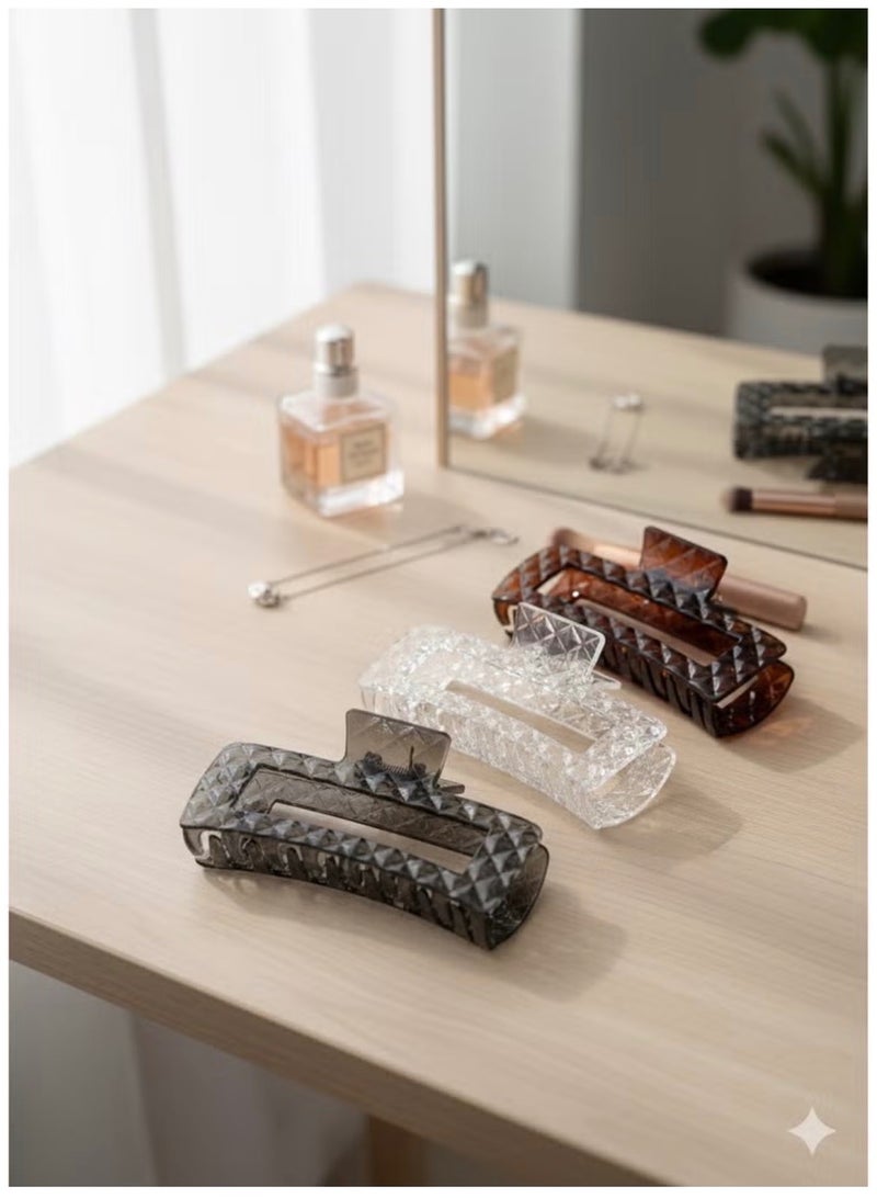 طقم 3 قطع توكة وقفّاش شعر – 12 لون عصري يناسب كل إطلالة - Image 3