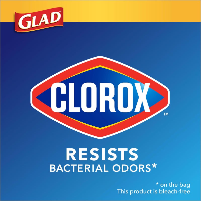 Glad Small Drawstring Trash Bags with Clorox, 4 Gal, Lemon Fresh Bleach, 34 Ct (Package May Vary) - Image 2