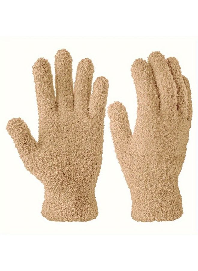 Pink Microfiber Plant Dusting Gloves For Indoor Leaves Furniture Blinds Gentle Cleaning - Image 5