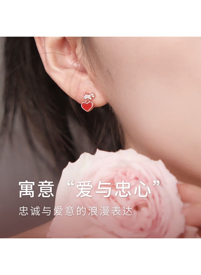 Agatha / Aijiasha Twin Series Dog Silver Stud Earrings For Women, Birthday Gift For Girlfriend, Elegant Earrings elry - Image 1
