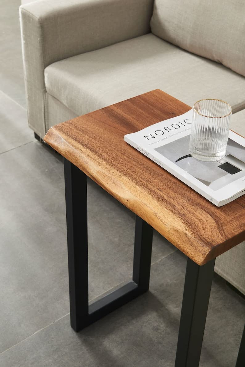 Craftsline Sofa Chair Arm Rest Tray Table Stand BrownWood - Image 3