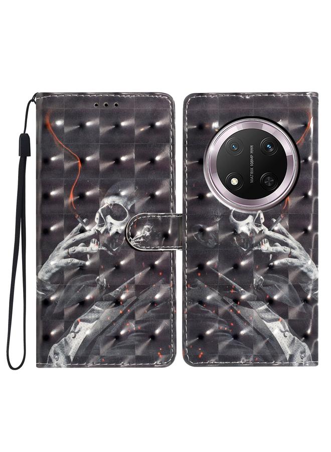 اس-توب جراب هاتف Honor X9c 5G من الجلد بنمط ثلاثي الأبعاد - Image 1