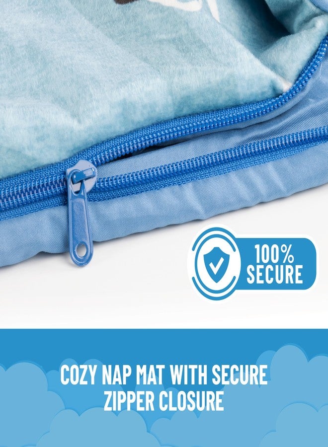 جاي فرانكو كيس نوم ووسادة للأطفال من جاي فرانكو - كيس نوم داخلي مريح مقاس 54 × 27 بوصة للمدرسة وليالي المبيت، طقم من قطعتين، أزرق - سبايدرمان - Image 5