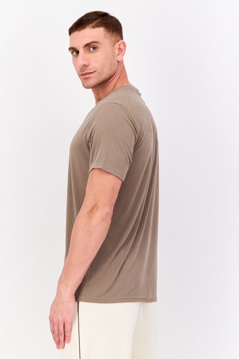 RBX Men Sportswear Fit Short Sleeve Training T-shirts, Brown  - Image 2