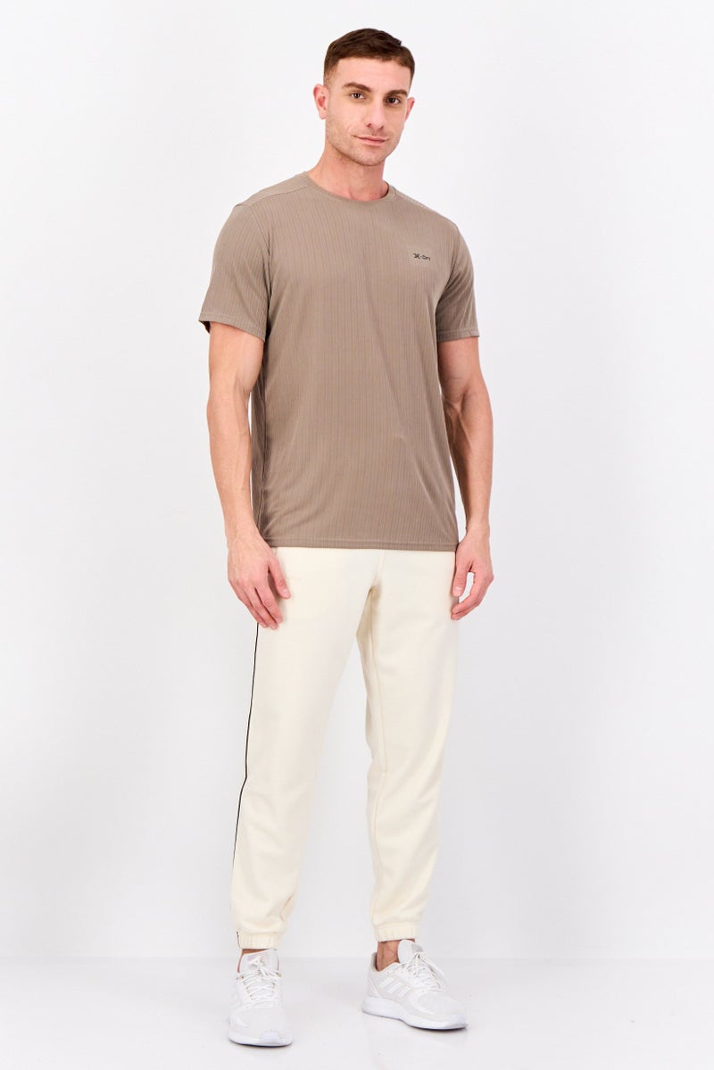 RBX Men Sportswear Fit Short Sleeve Training T-shirts, Brown  - Image 4