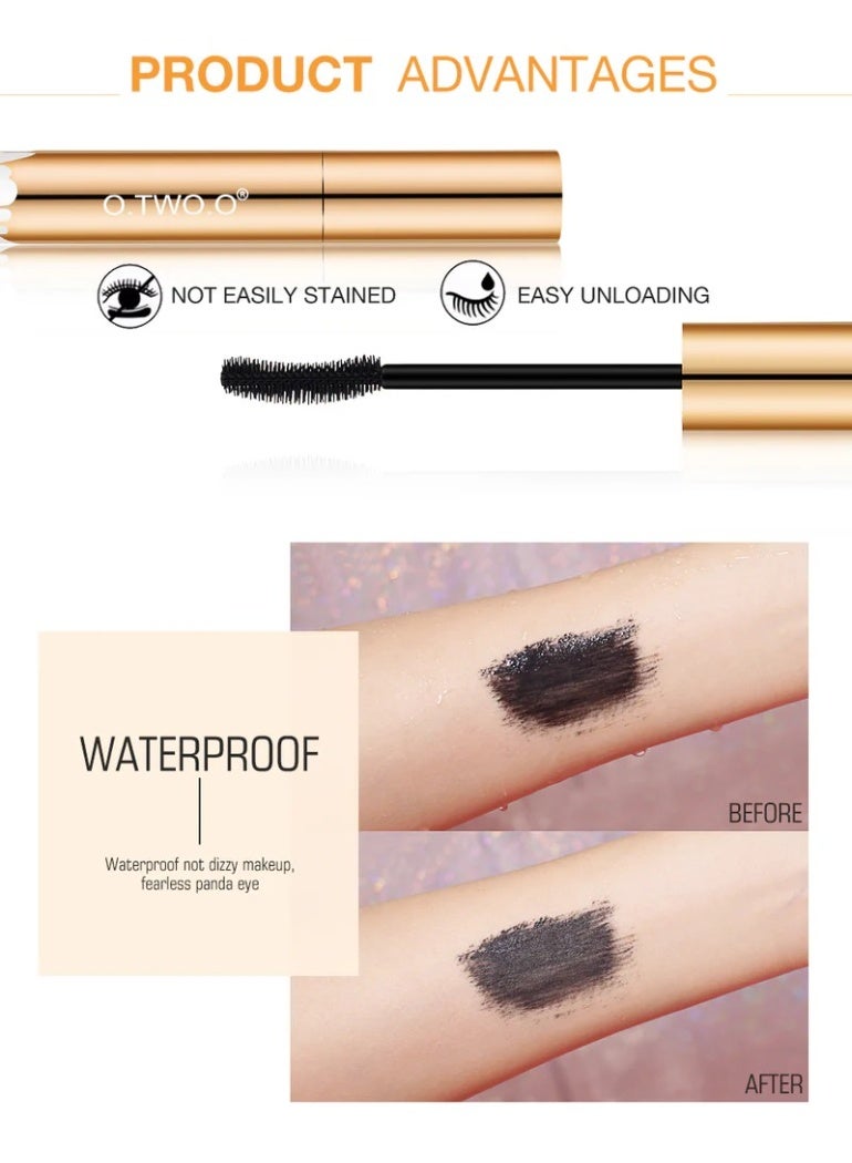 O.TWO.O Miracle Double Head 2 in 1 Mascara Waterproof Lengthening Eyelash Sweat Proof Easy Wearing Mascara - Image 2