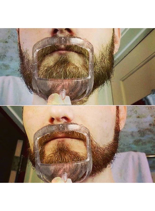 RIMOL Beard Shaper Goatee Mustache Grooming Tool Face Hair Styling Template for Man - Transparent - 5 PCS/Set (Transparent) - Image 4