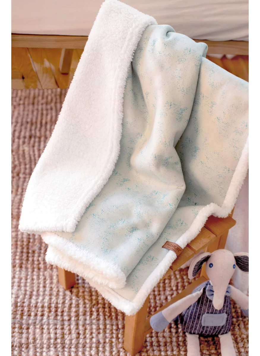 Hamur Fluffy Baby BLANKET 80x100 cm Solid Age Green