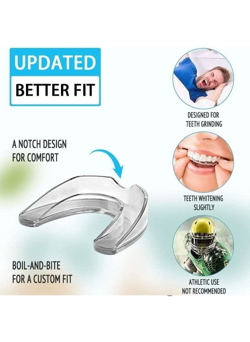 General Mouth Guard for Grinding Teeth and Clenching Anti Grinding Teeth Custom Moldable Dental Guard,Dental Night Guards,Stops Bruxism, Eliminates Teeth Clenching 2 Sizes, Pack of 8 with Travel Hygien  - Image 2