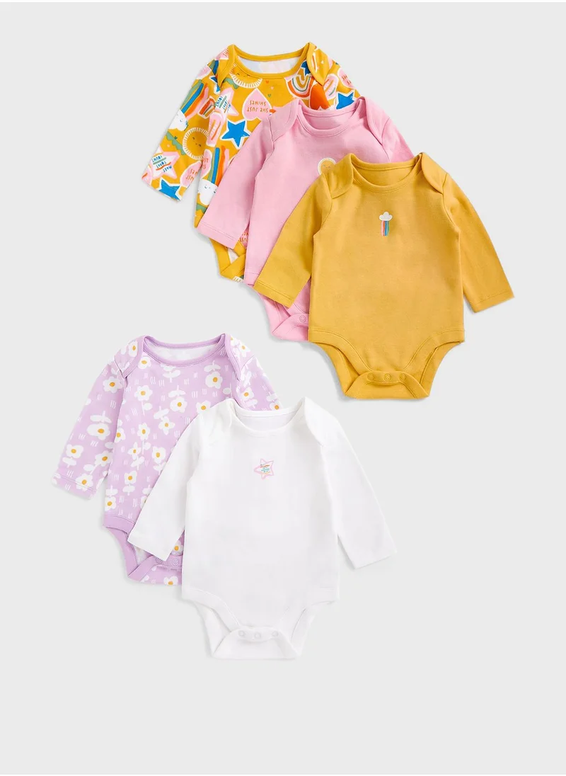 mothercare Infant 5 Pack Printed Bodysuits