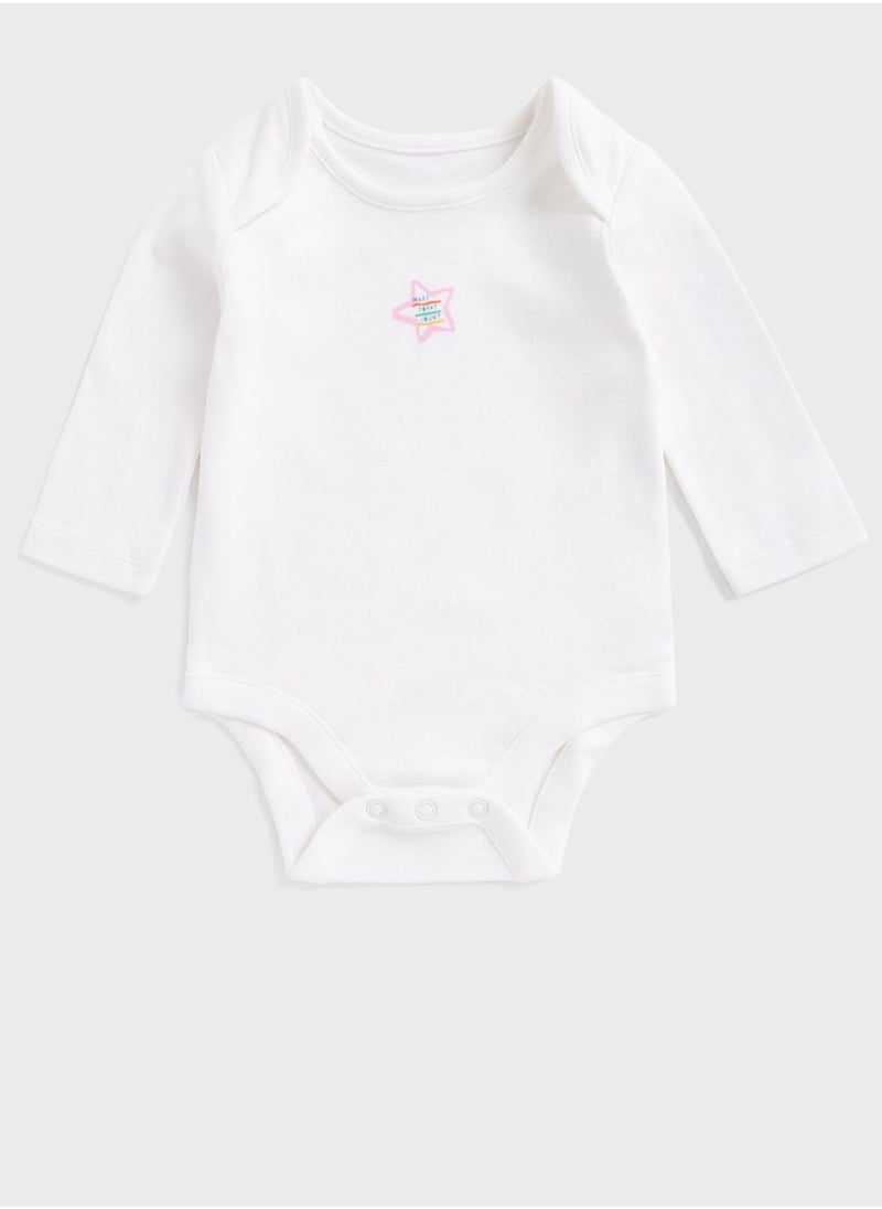 mothercare - Infant 5 Pack Printed Bodysuits - Image 1