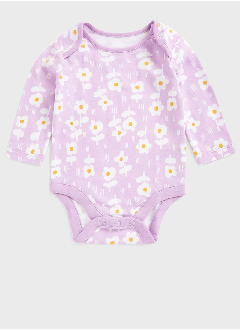 mothercare - Infant 5 Pack Printed Bodysuits - Image 1