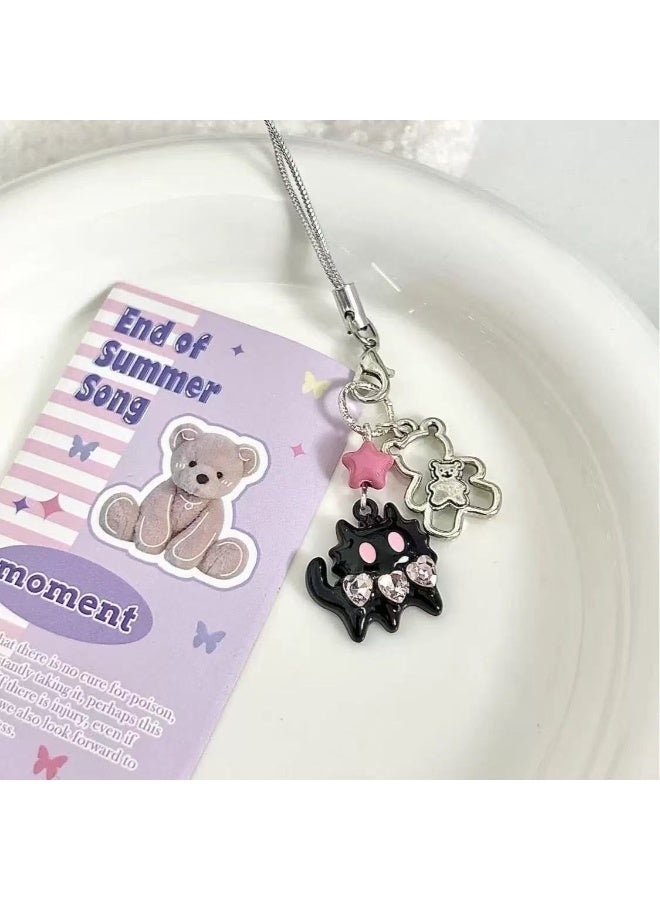 NIBEMINENT Phone Charm/ Chain Strap for Women Girls,Simple Girl's Heart Cell Phone Case Lanyard Wrist Strap 