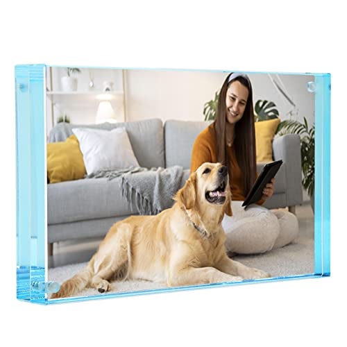 Canetti Color Edge Magnet Frame by Canetti-Pastel Aqua 4x6 inch - Image 1