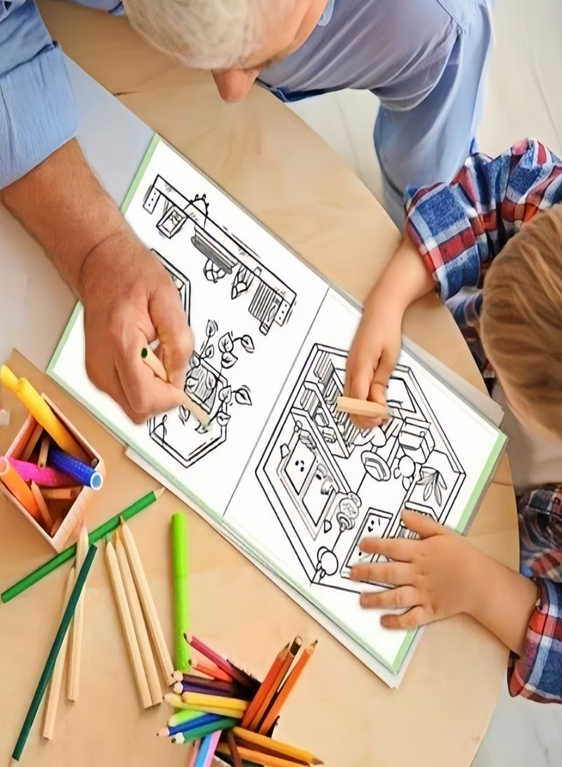 كيفن كتاب تلوين للكبار والمراهقين - أنشطة يومية لطيفة ومريحة، رسوم تأملية | فن علاجي مُهدئ للقلق، مجموعة مساحات مريحة (تلوين) - Image 2