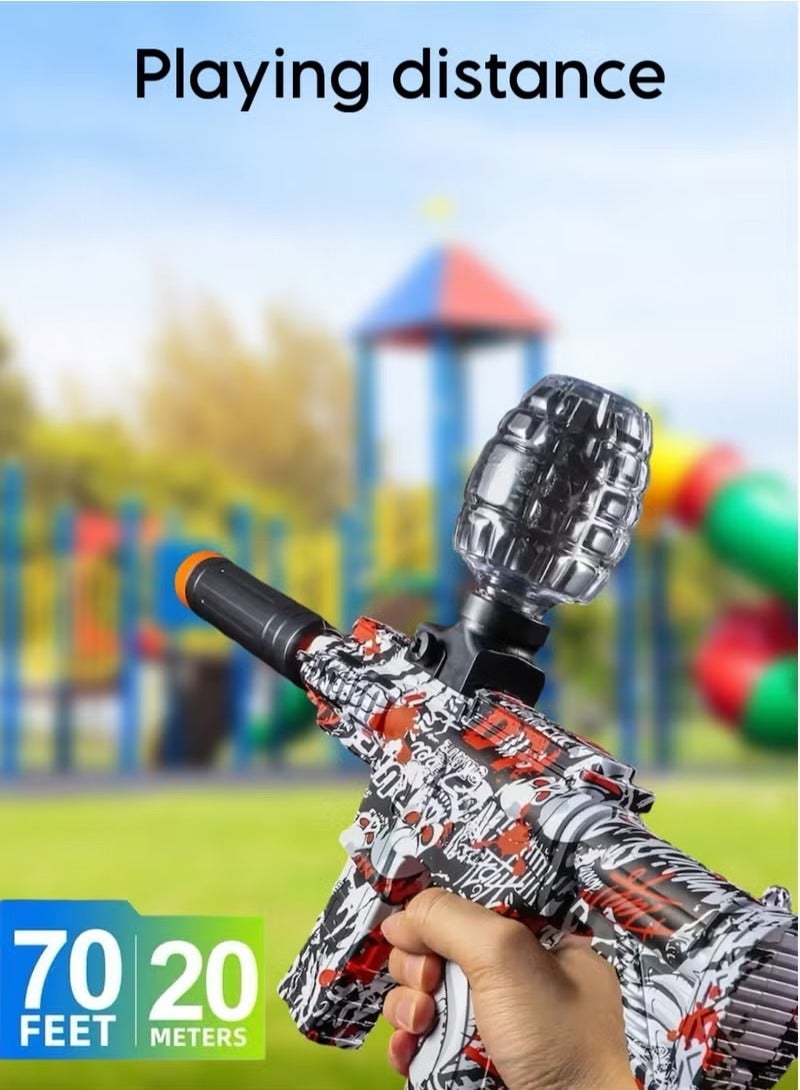 Kids Gel Blaster M416 Gel Blaster Gun Toy – Automatic Fast Fire Rate Electric Gel Toy Gun Blaster Toy with Safety Goggles | High-Power Gel Ball Blaster for Kids & Adults | Rapid Fire Gel Shooter with Battery, Hopper, Accessories | Red M416 Sniper Gel Gun - Image 3