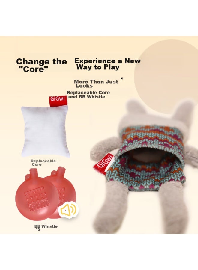 جيجوي دمية جيجوي للكلاب ذات الأرجل الطويلة مع صوت، دمية ناعمة صارخة للكلاب الصغيرة، الجراء، الحيوانات الأليفة، الترفيه الذاتي، تخفيف الملل، لعبة حيوان أليف - Image 5