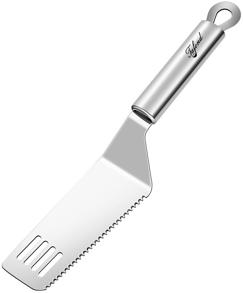 TAFOND Stainless Steel Pie Cutter and Server Cake Cutter and Pastry Spatula with Serrated Blade Set of 1