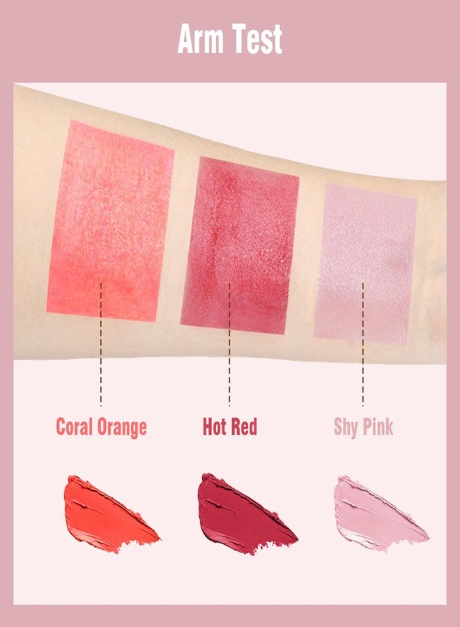 Fanterday Blush Stick for Cheeks, Multi-Use Cream Blush Stick, Solid Moisturizer Stick Blush for Cheek & Eyes & Lips Makeup, Waterproof & Matte Long-Lasting for All Skin (Hot Red) - Image 5