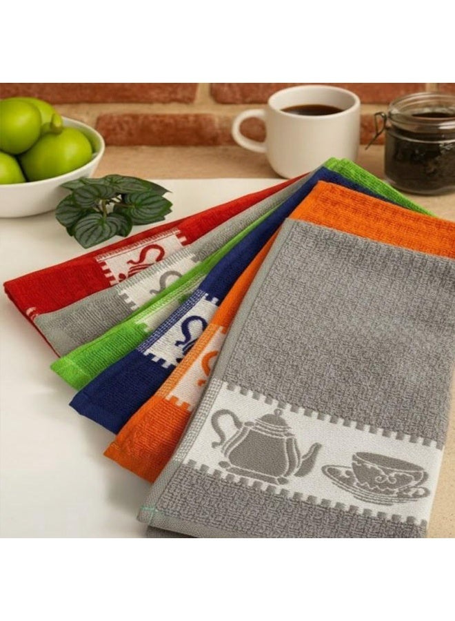 توالا طقم فوط مطبخ  6 قطع - 5 الوان - Image 1