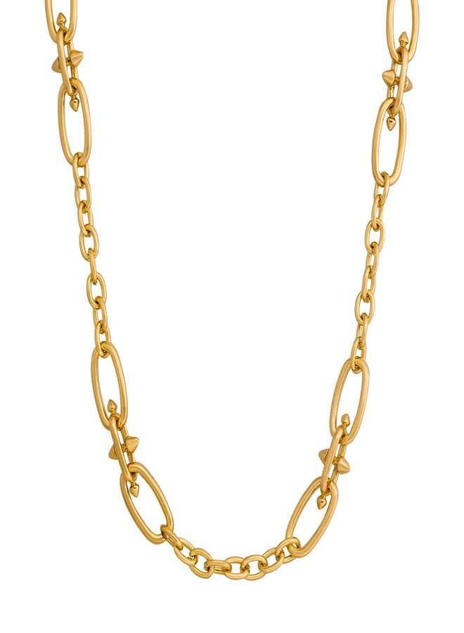 KUSHAL'S Fashion Jewellery Gold Polished Copper Trendy Necklace, Best for Casual Wear & Special Occasion - 454676 - Image 1