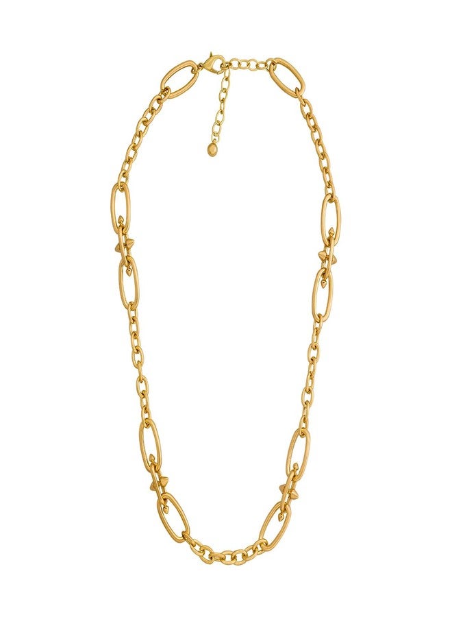 KUSHAL'S Fashion Jewellery Gold Polished Copper Trendy Necklace, Best for Casual Wear & Special Occasion - 454676 - Image 3