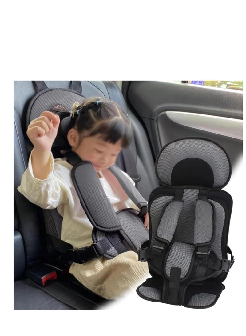 مقعد سيارة للاطفال ، حزام امان للاطفال، حزام امان محمول قابل للطي، وسادة مقعد اطفال قابلة للتعديل، ملحقات مقعد سيارة للسفر مناسبة لعمر 0-12 سنة (اسود) - Image 1