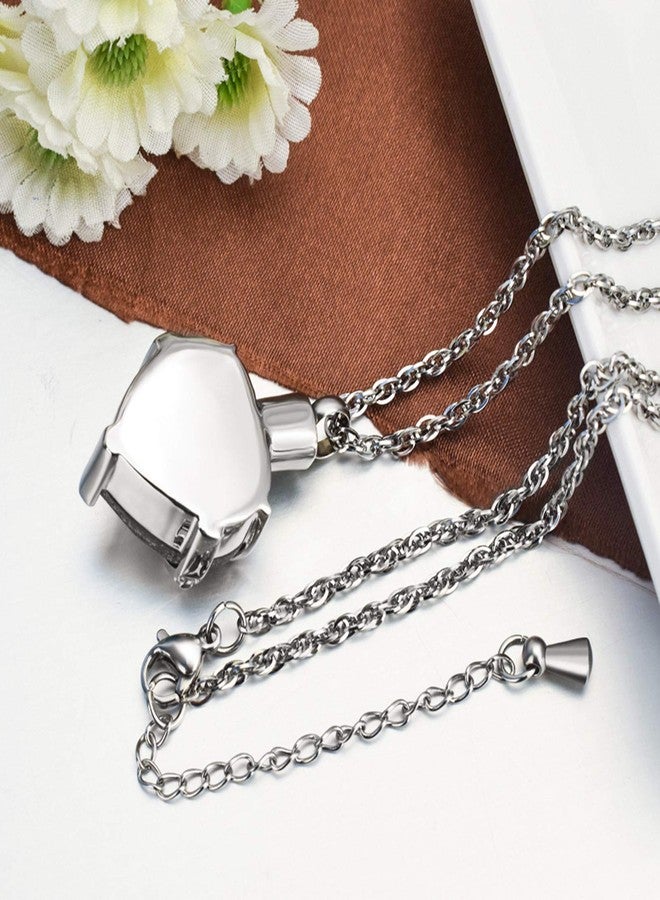 XIUDA Crystal Urn Necklace for Human Ashes Heart Birthstone Memorial Cremation Jewelry Ash Necklace for Women - Image 3