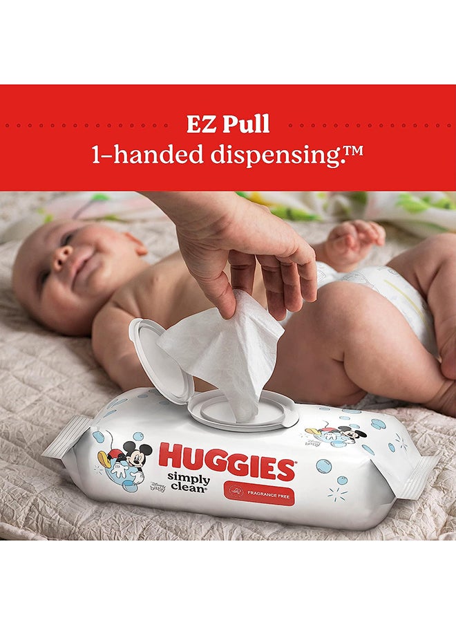 Huggies - Huggies Simply Clean Fragrance-Free Baby Wipes, Unscented Diaper Wipes, 11 Flip-Top Packs (704 Wipes Total) - Image 1