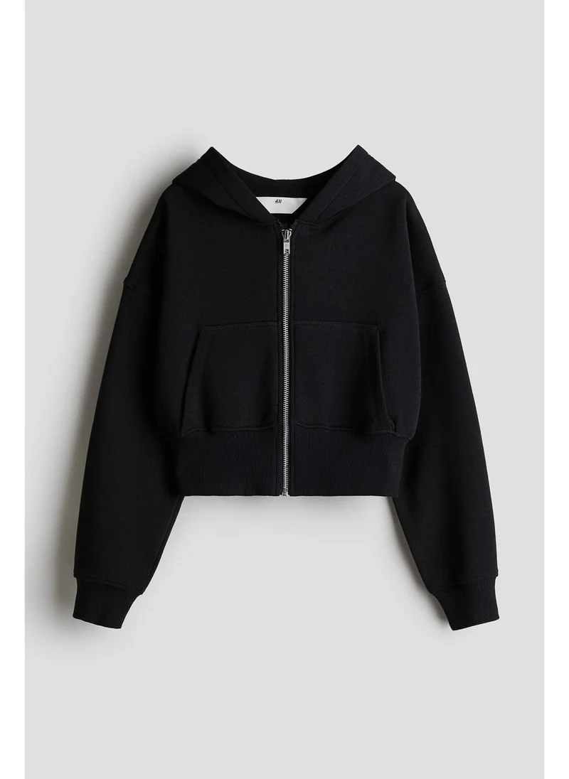 H&M Cropped zip-through hoodie
