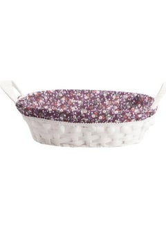Kosova Kosovo White Purple PVC Knitted Basket 27X20CM 