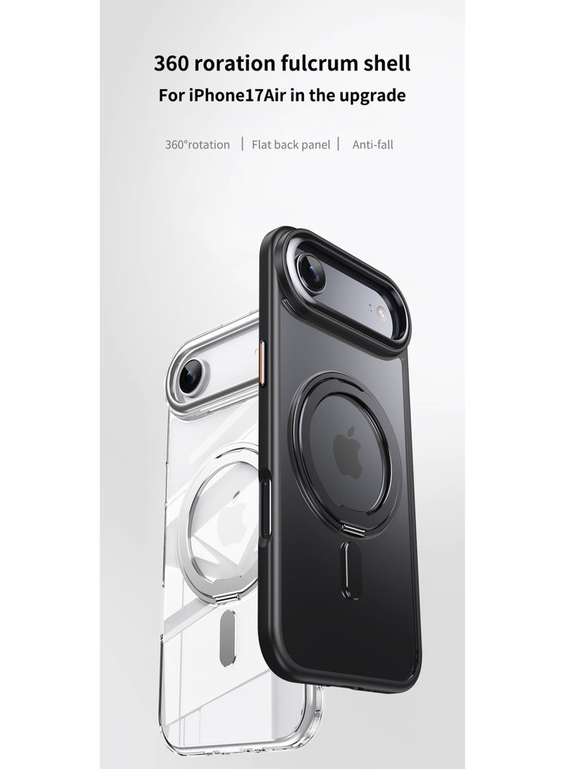 Rock Pow Case for iPhone 17 AIR [360° Ring Stand] [Compatible with Magsafe] Shock Proof Drop Protection Slim Magnetic iPhone 17 AIR Phone Case for Men Women- Easy-Relax Series - Image 2