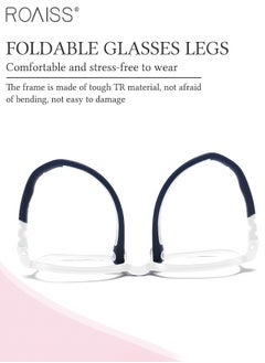roaiss Kids Blue Light Blocking Glasses, Anti Eyestrain Computer Glasses, Gaming Eyewear UV400 Protection with Light Weight TR90 Frame for Boys Girls and Children Age 3-12, Clear and Blue  - Image 4