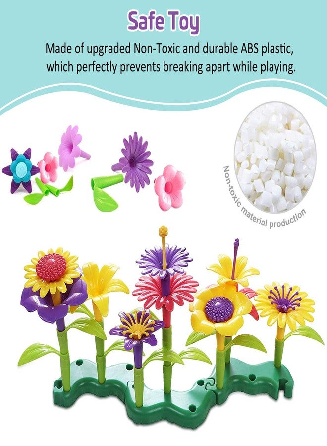 Byserten Gifts for 3-6 Year Old Girls Flower Garden Building Set 98 PCS Arts and Crafts for Girls 11 Colors Birthday Gifts Christmas - Image 3