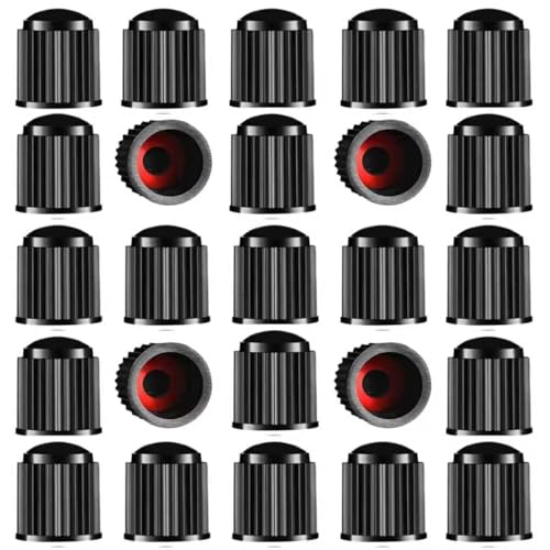 BDFHYK 16 Pcs Tire Valve Stem Caps Upgraded Version with Sealing Ring for Car Motorbike Truck Bike Black - Image 1