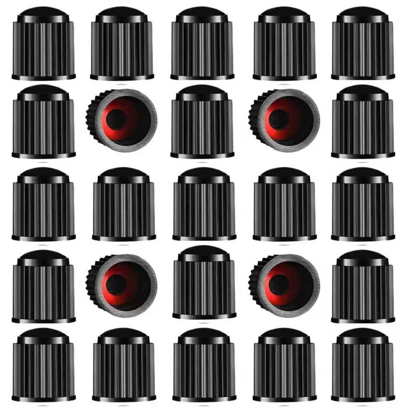 BDFHYK 16 Pcs Tire Valve Stem Caps Upgraded Version with Sealing Ring for Car Motorbike Truck Bike Black - Image 3