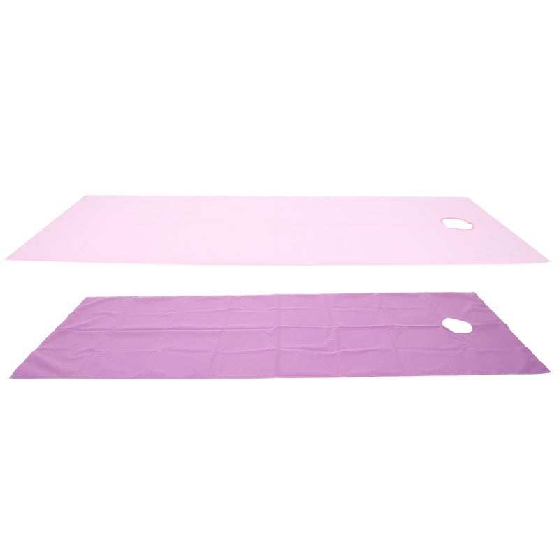 Waterproof Beauty Salon Bed Sheet Purple and Pink High-Quality Fabric Oil-Proof Spa Massage Table Cover - Reactive Dyeing Soft Skin-Friendly Sheet with Hole for Massage Tuina and Beauty Salon Use - Image 3