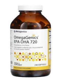Metagenics OmegaGenics EPA DHA 720 Natural Lemon Lime 240 Softgels  - Image 1