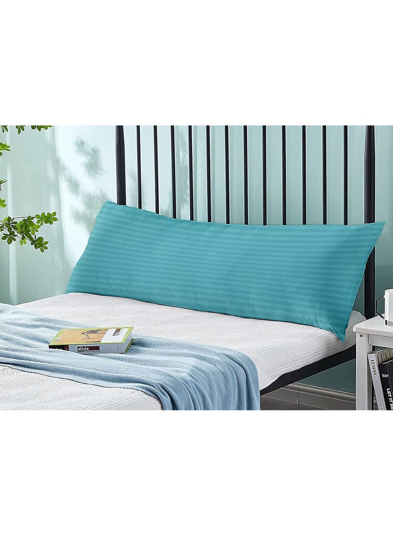 DubaiGallery Long Body Pillow 1pc, Fabric: 100% Polyester 85 GSM Microfiber 1 cm Stripe Super Soft, Filling: 1300 gm Hollow Fiber Comfort Size: 45 x 120 cm  - Image 2