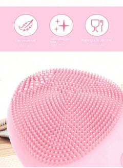 Electric Sonic Facial Cleansing Brush, Makeup Remover, Soft Silicone Waterproof Facial Cleanser for Skin Exfoliation, Deep Cleansing (Pink) - pzsku/Z79C1156196AA1FFC8304Z/45/_/1729241661/52aaf3d4-3070-49b6-b5e4-57216f4bd503