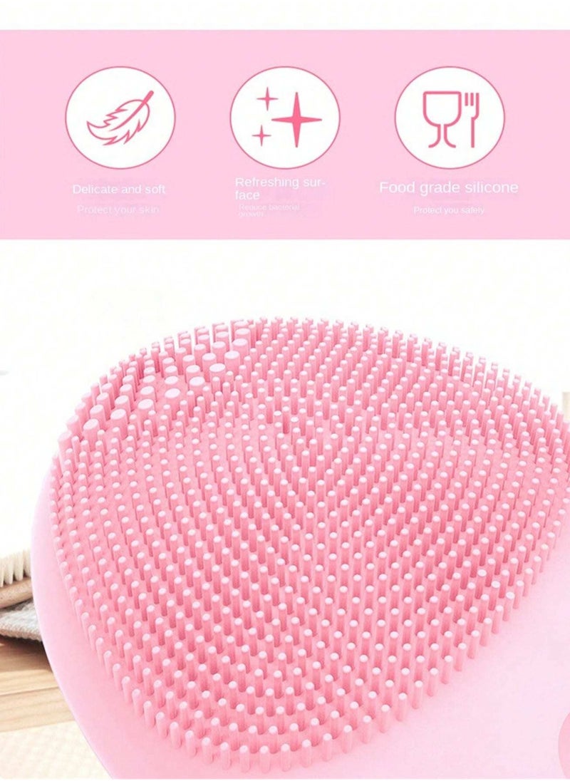 Electric Sonic Facial Cleansing Brush, Makeup Remover, Soft Silicone Waterproof Facial Cleanser for Skin Exfoliation, Deep Cleansing (Pink) - pzsku/Z79C1156196AA1FFC8304Z/45/_/1729241661/52aaf3d4-3070-49b6-b5e4-57216f4bd503